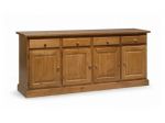 Credenza in Legno Massello 4 Ante Stile Rustico cod 300/N Nuova
