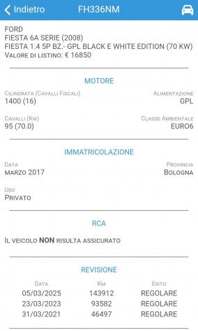 Ford Fiesta 1.4 5 porte Bz.- GPL Black & White Edition - Foto 9
