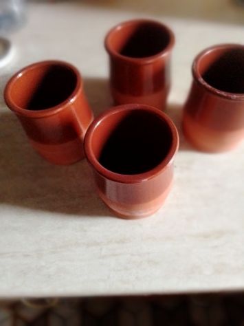 set 4 bicchierini terracotta