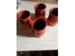 set 4 bicchierini terracotta