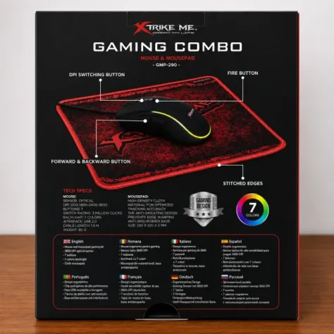 Mouse Gaming Xtrike Me con Tappetino RGB – Set Completo Nuovo - Foto 7
