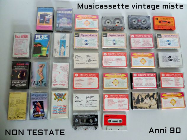 Musicassette anni 90 (lotto misto) 33 pezzi (vintage)