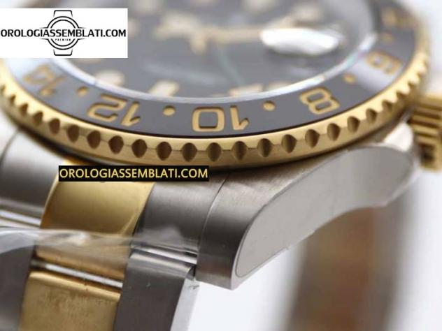 Rolex Replica GMT MASTER II 116713 LN 904L SS MIGLIOR EDIZIONE SU BRACCIALE SS/YG 3186 - Foto 6