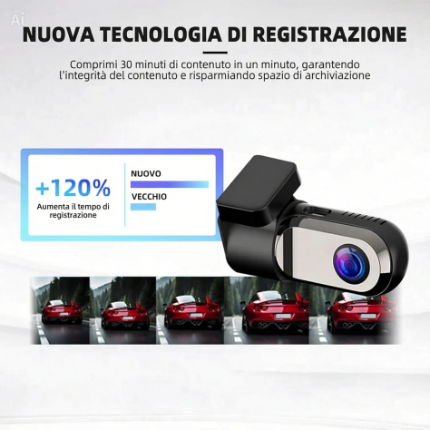 Dash Cam Auto mini Full HD 1080P – Videocamera 120° con Visione Notturna - Foto 7