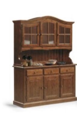 Credenza Rustica In Legno Di Pino TINTA NATURALE Credenza VADUZ Pino Completa Di