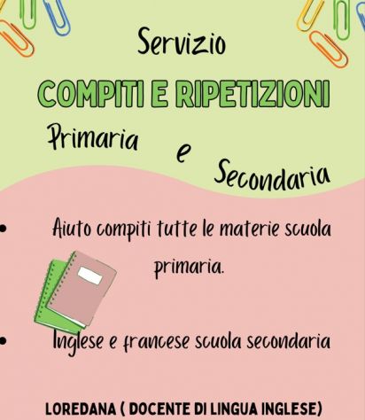 Ripetizioni di inglese e francese