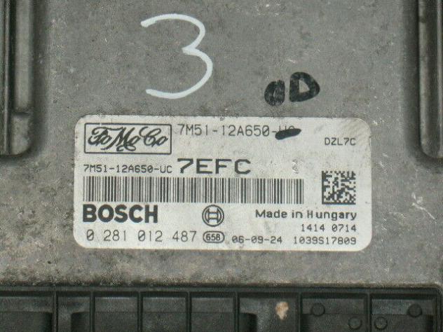 0281012487 ECU FORD CMAX 1.6 TDCI 0281012487 8M51-12A650-MD 8YMD - Foto 2
