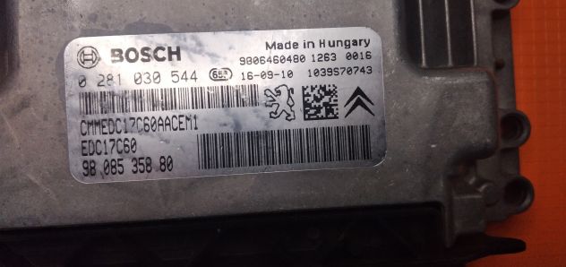 CENTRALINA MOTORE BOSCH 0281030544 EDC17C60 PEUGEOT 308 - Foto 3