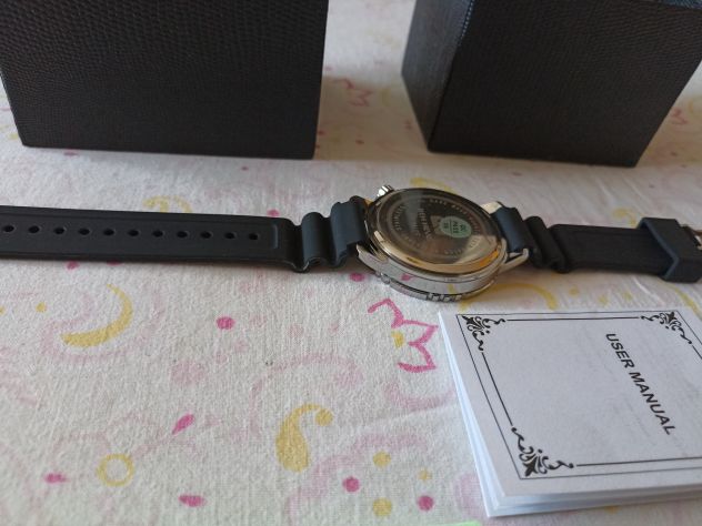 Orologio Sportivo Impermeabile Uomo Silicone Quarzo Calendario - Foto 4