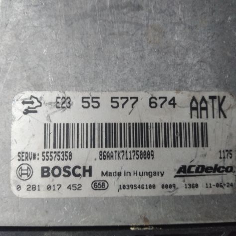 CENTRALINA MOTORE ECU OPEL INSIGNIA 0281017452 55577674 55575350 BB3 Centralin