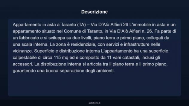 Immobile in asta di 115 m² con più di 5 locali e box auto in vendita a Taranto - Foto 10