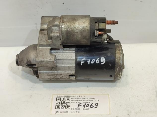 MOTORINO D' AVVIAMENTO PEUGEOT 308 Serie 9663528880-00 9HZ diesel 1560 (0714)