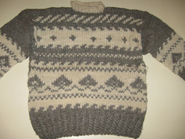maglione da montagna taglia L lavorato ai ferri