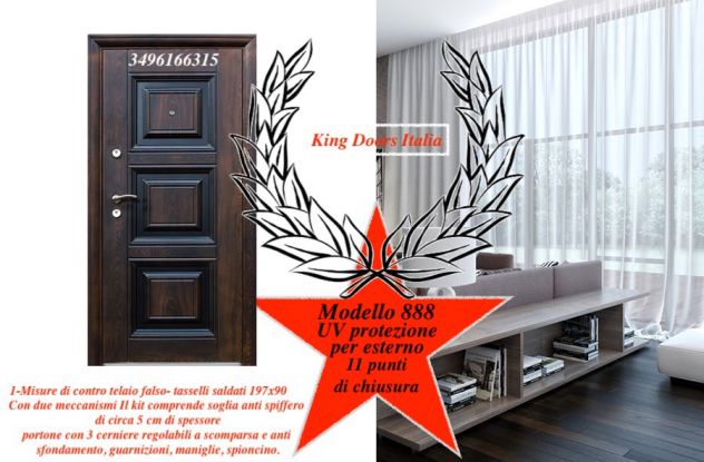 BLINDATO PORTONE PORTA PER CASA PORTONCINO IN ALLUMINIO