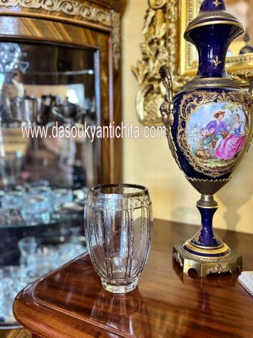 Vaso in cristallo molato Art Déco prima metà del 900 - Foto 10