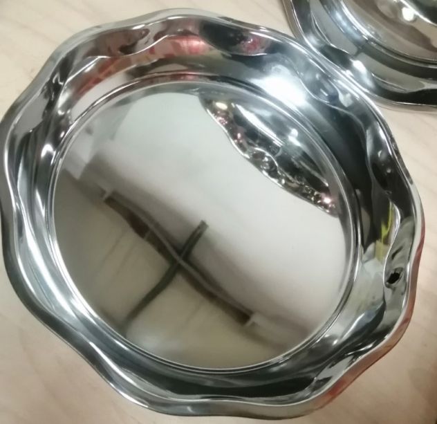 Vassoio Tondo in Acciaio Inox diam. 42cm per Alimenti Frutti di Mare ILSA - Foto 4