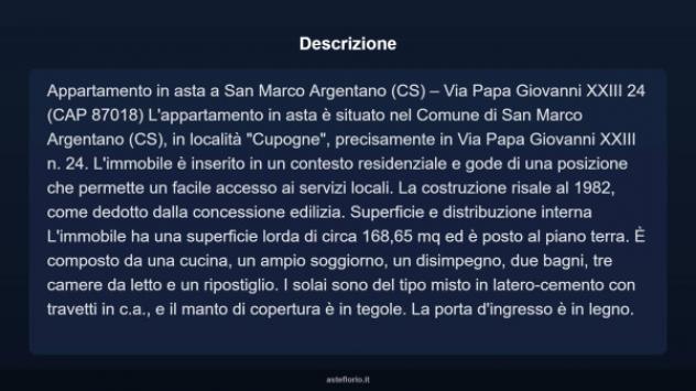 Immobile in asta di 168 m² con più di 5 locali in vendita a San Marco Argentano - Foto 17