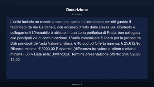 Immobile in asta di 57 m² in vendita a Prato - Foto 9