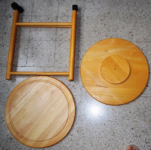 carrello portavivande in legno 48x58 2 ripiani - Foto 6