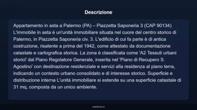 Immobile in asta di 31 m² in vendita a Palermo - Foto 4