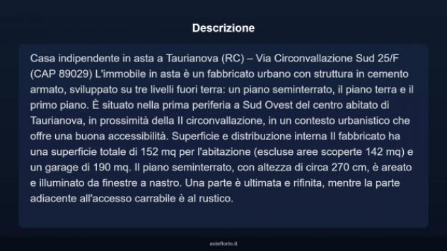 Immobile in asta di 152 m², box auto in vendita a Taurianova - Foto 3