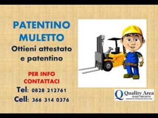 corsoPatentino Carrello Elevatore (MULETTO) "in TUTTA ITALIA