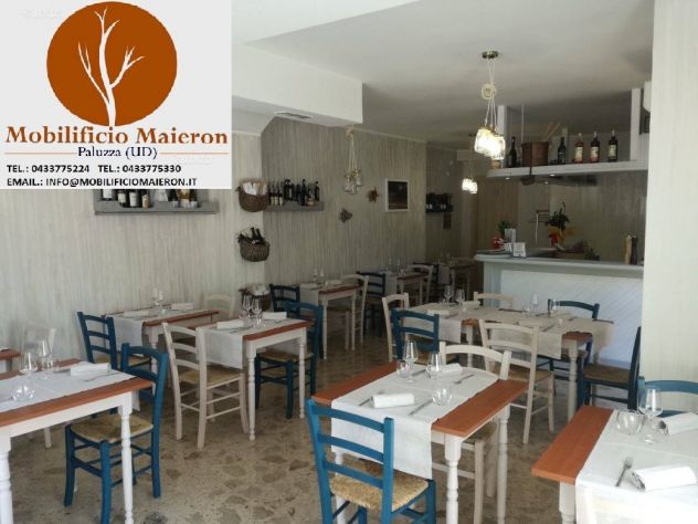 Set Tavoli e Sedie Per Ristoranti Pizzerie Pub In Stile Shabby Chic cod102 Nuovi - Foto 5