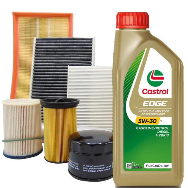 Kit tagliando 3 filtri + Castrol 5w30 BMW 318 / 320D
