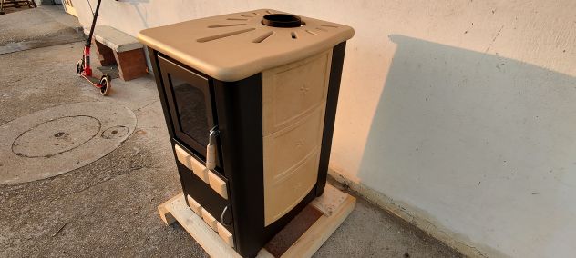 Termostufa ceramica alice idro legna caldaia - Foto 5