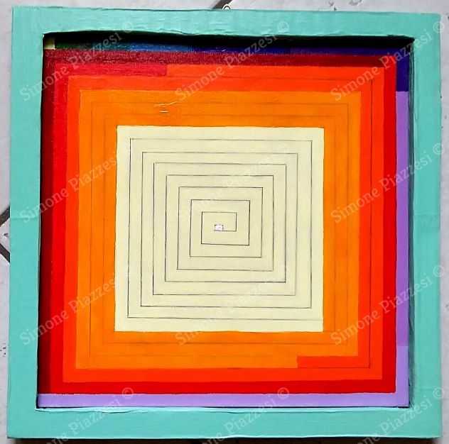 Quadro di Simone Piazzesi - SPIRALE CROMATICA FIBONACCIANA (2026)