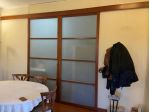 Vendo due porte scorrevoli in legno (ciliegio) e vetro n