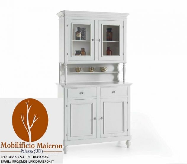 Mobili Rustici Trento Classici Credenza Nuova Non Usata In legno Color Bianco - Foto 2