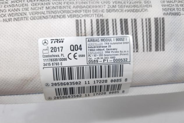 AIRBAG PORTA ANTERIORE SINISTRA MERCEDES Classe C Cabrio W205 A2058603502 (16) - Foto 7