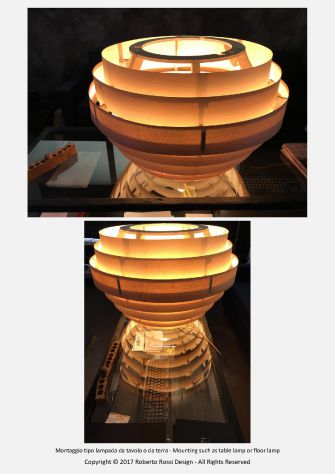 LAMPADE - PARALUMI DI DESIGN 'ECOS' - IN LEGNO E PVC ECOSOSTENIBILI - Foto 5