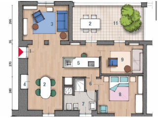 TRILOCALE in via bologna : 580 euro