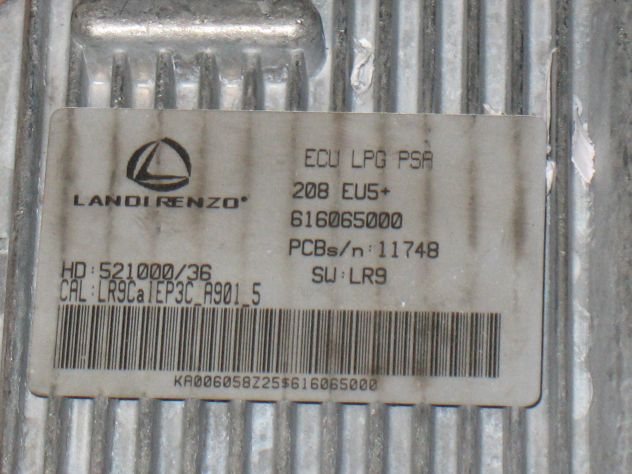 616065000 ECU LPG GPL PSA LANDI RENZI PEUGEOT CITROEN 208 EU5+ 52100036 - Foto 3
