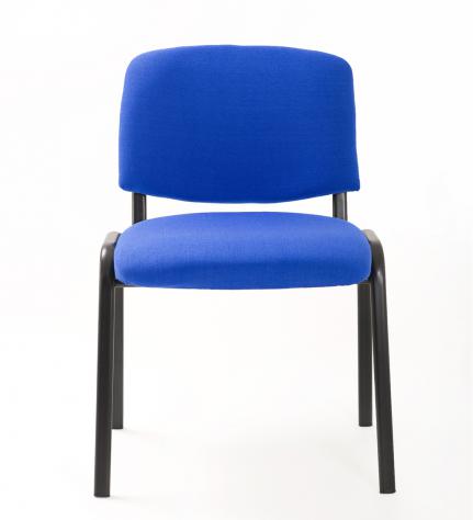 Sedie, Poltroncine Conferenza Ufficio Impilabili per le sale d'attesa - BLU in TESSUTO – NUOVE - Foto 2