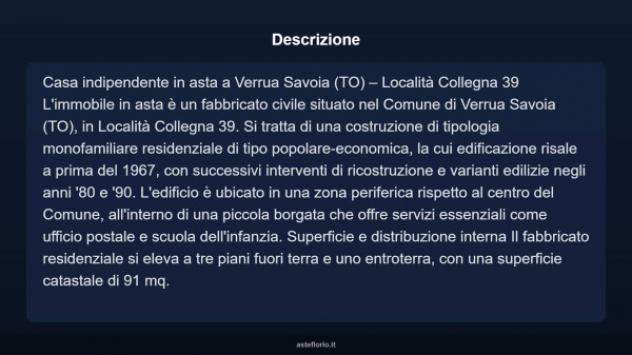 Immobile in asta di 91 m², box auto in vendita a Verrua Savoia - Foto 4