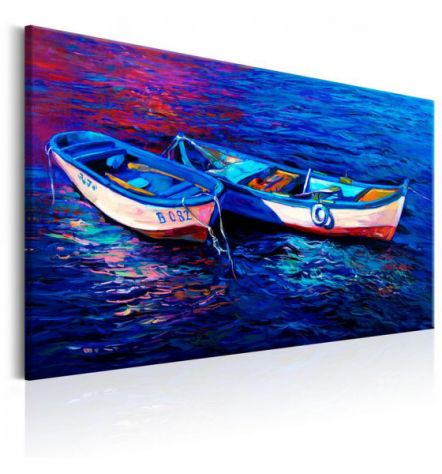 Quadro Con Due Barche In Mare - ARREDALACASA