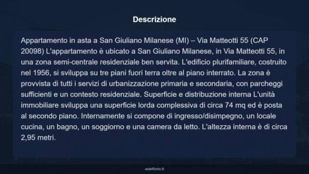 Immobile in asta di 74 m² in vendita a San Giuliano Milanese - Foto 16