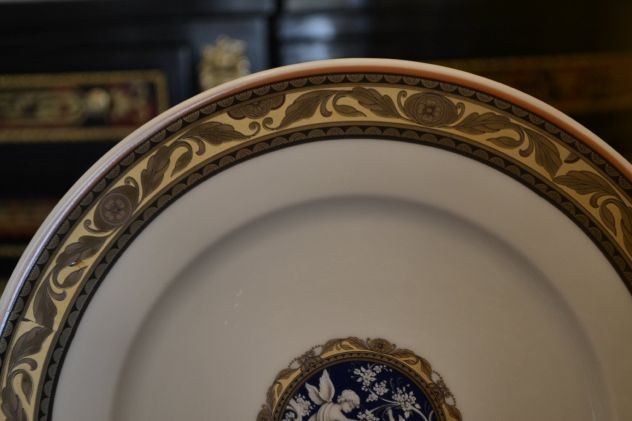Caffettiera con piatto in porcellana T. Limoges M.A.B.A - Foto 7