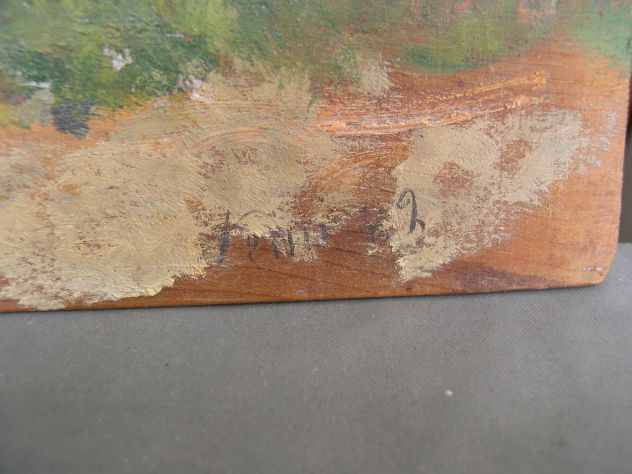 Antico quadro dipinto olio su tavoletta dell’800, quadro olio 800 - Foto 4