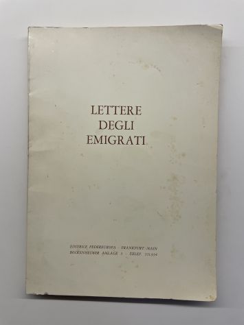 Lettere degli emigranti (dalle nazioni europee)