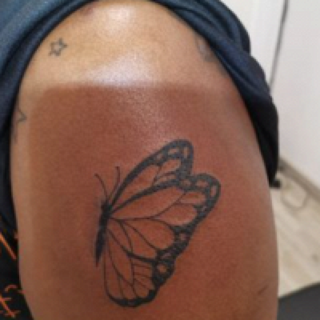 White ink tattoo studio