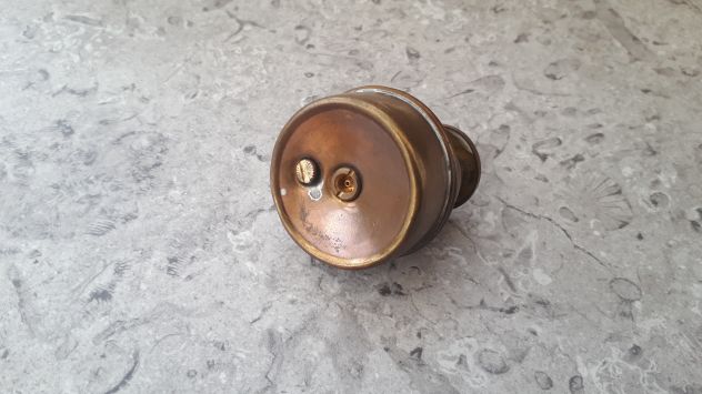 accendino piccolo vintage a gas anni 50 metallo marrone scarico ottimo stato - Foto 6