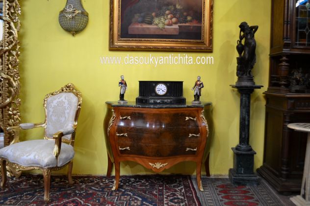 Comò bombato a tre cassetti stile Luigi XV cm. 123 - Foto 2