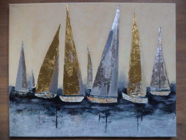 Elenart " regata " tecnica mista su tela
