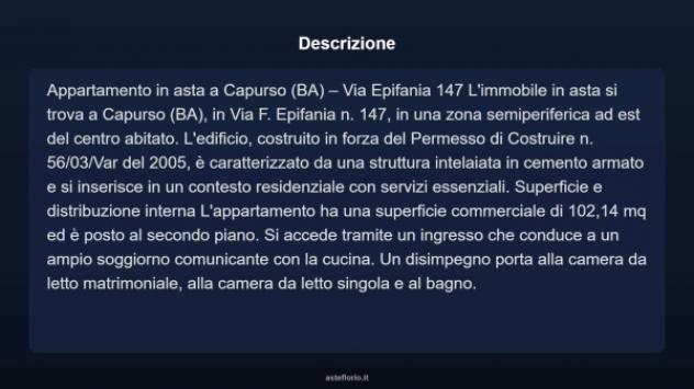 Immobile in asta di 102 m², box auto in vendita a Capurso - Foto 4