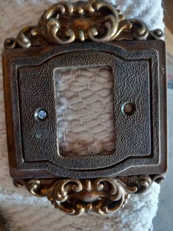 Set di 30 placche ottone nuove, copri interruttore vintage, decorate,