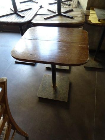 12 Tavolini bar legno massello e ferro lotto